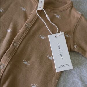 Quincy Mae Honey Suns Organic Cotton Baby Onesie Newborn